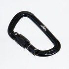 Карабин с муфтой «Мастер К», 11×7 см, 26 KN, чёрный - Фото 1