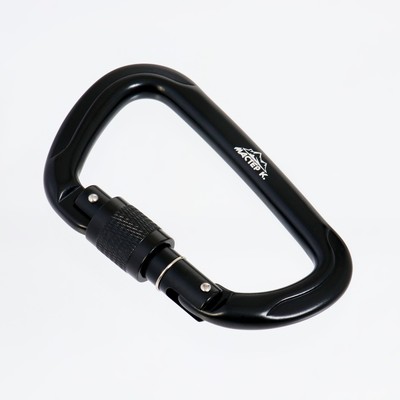 Карабин с муфтой «Мастер К», 11×7 см, 26 KN, чёрный