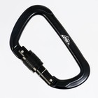 Карабин с муфтой «Мастер К», 11×7 см, 26 KN, чёрный - Фото 2