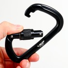 Карабин с муфтой «Мастер К», 11×7 см, 26 KN, чёрный - Фото 4