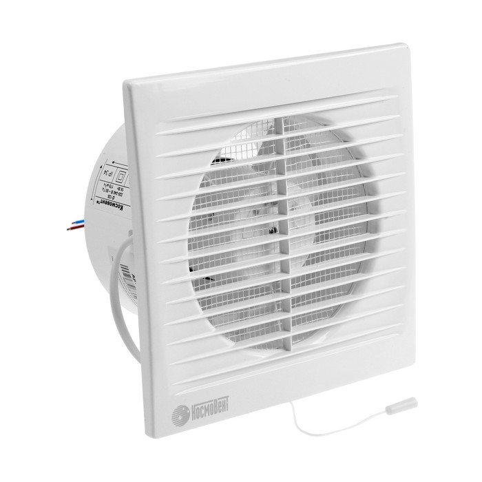 Вентилятор вытяжной «КосмоВент» В125ВК, d=125 мм, 12 Вт, 40 дБ, 188 м³/ч, с выключателем - Фото 1