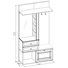 Прихожая Sherlock 70, с зеркалом, 1130×400×2113 мм, цвет ясень анкор - Фото 3