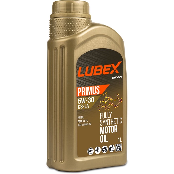 Моторное масло LUBEX PRIMUS C3-LA 5W-30 SN C3, синтетическое, 1 л - Фото 1
