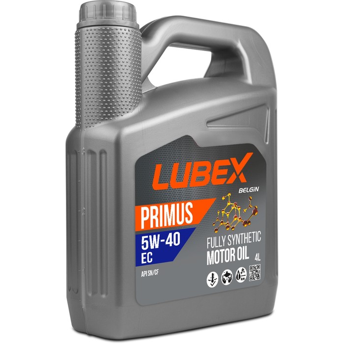 Моторное масло LUBEX PRIMUS EC 5W-40, синтетическое, 4 л - Фото 1