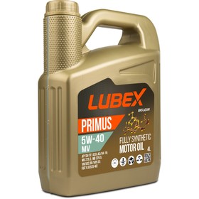Моторное масло LUBEX PRIMUS MV 5W-40 CF/SN A3/B4, синтетическое, 4 л