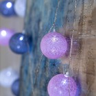 УЦЕНКА Гирлянда «Нить», 5 м, с насадками «Клубки серо-розовые», 6 см, IP20, 20 LED, 220 В, свечение белое - Фото 6