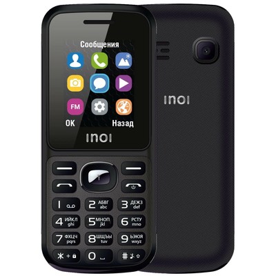 Сотовый телефон INOI 105, 1.8", 2 sim, microSD, 600 мАч, чёрный