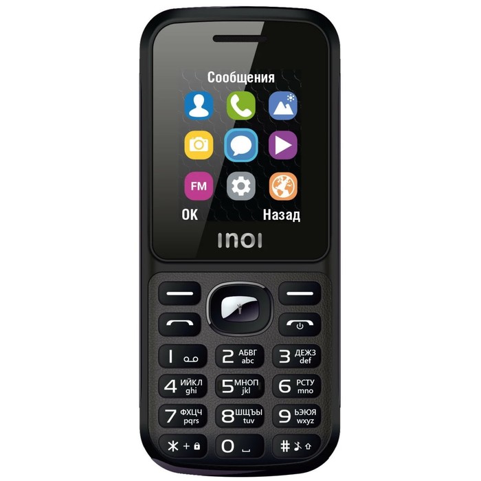 Сотовый телефон INOI 105, 1.8", 2 sim, microSD, 600 мАч, чёрный - фото 51482837