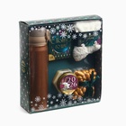 Подарочный набор новогодний «С Новым годом», чай, крем-мед, носки, термос - Фото 2