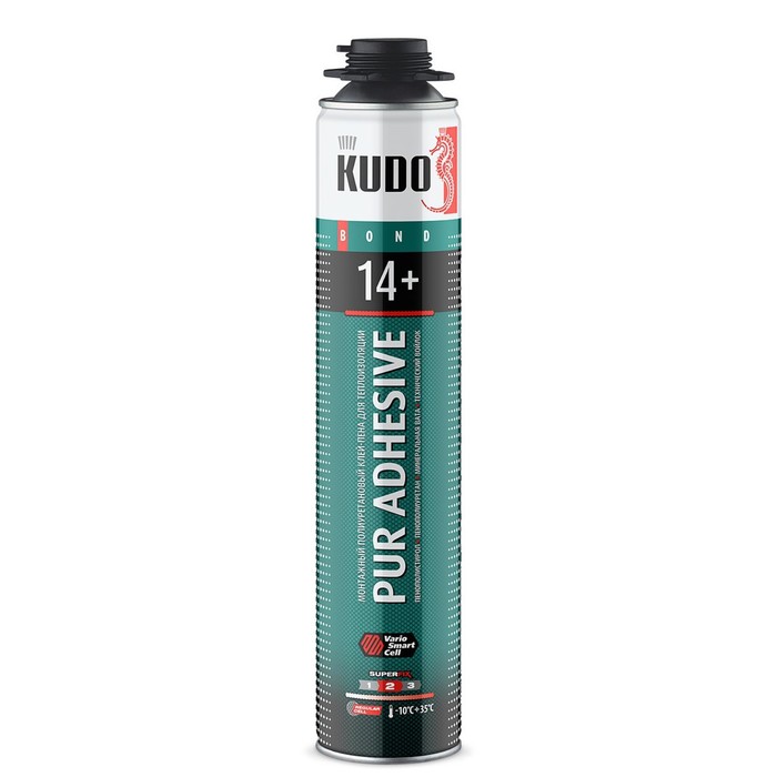 Клей-пена для теплоизоляции KUDO PROFF 14+, профессиональная, всесезонная, 1000 мл - Фото 1