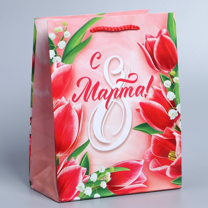 Пакет подарочный ламинированный горизонтальный, упаковка, «Краски весны», MS 18 х 23 х 8 см