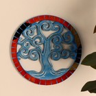 Панно настенное "Древо жизни" дерево, стекло 30 см - фото 319108514