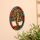 Панно настенное "Древо жизни" дерево, стекло 40х30 см - фото 8689430