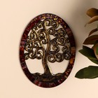 Панно настенное "Древо жизни" дерево, стекло 40х30 см - фото 8689436