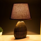 Настольная лампа "Аллано" E14 40Вт черно-золотой 20х25х39 см RISALUX - Фото 3
