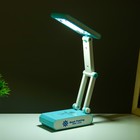 Настольная лампа "Деск" LED 3Вт USB АКБ синий 11х6х28,5 см - Фото 3