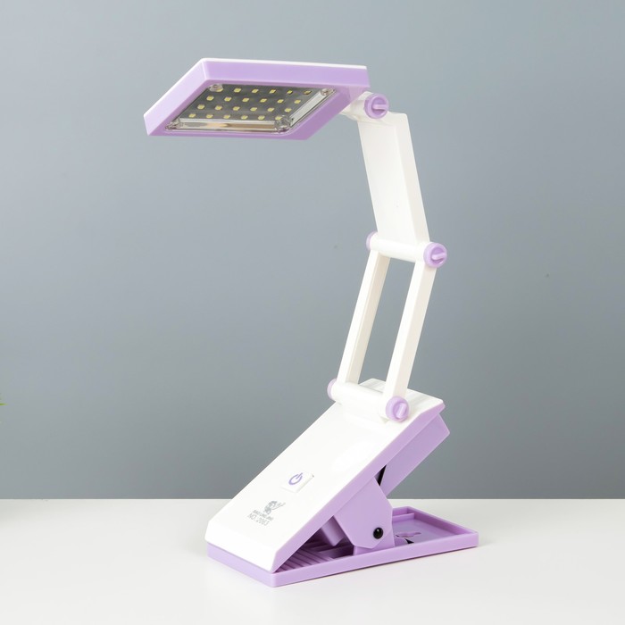 Настольная лампа "Котик" LED 4Вт USB АКБ бело-фиолетовый 7х13х35 см RISALUX - Фото 1