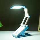 Настольная лампа "Котик" LED 4Вт USB АКБ бело-синий 7х13х35 см RISALUX - Фото 4
