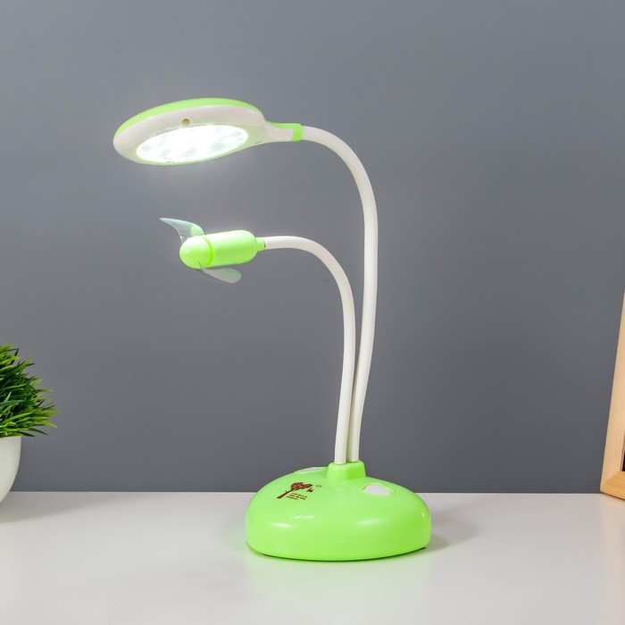 Настольная лампа "Сентра" LED 4Вт USB АКБ зеленый 10х11,5х40,5 см RISALUX - фото 1907553600