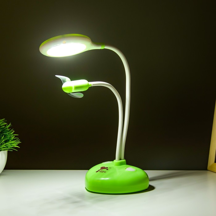 Настольная лампа "Сентра" LED 4Вт USB АКБ зеленый 10х11,5х40,5 см RISALUX - фото 1907553602
