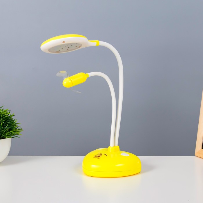 Настольная лампа "Сентра" LED 4Вт USB АКБ желтый 10х11,5х40,5 см RISALUX