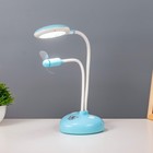 Настольная лампа "Сентра" LED 4Вт USB АКБ голубой 10х11,5х40,5 см RISALUX - Фото 2
