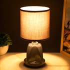 Настольная лампа "Лаура" Е14 40Вт серый 13х13х26,5 см RISALUX - фото 43134153