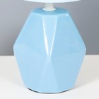 Настольная лампа "Латея" Е14 40Вт голубой 13х13х28 см RISALUX - Фото 5