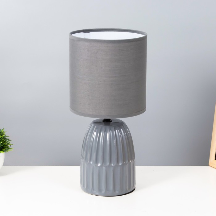 Настольная лампа "Лима" Е14 40Вт серый 16х16х35 см RISALUX - Фото 1