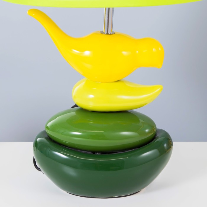 Настольная лампа "Птичка" Е14 40Вт желто-зеленый 28х28х47 см RISALUX - фото 1909015392