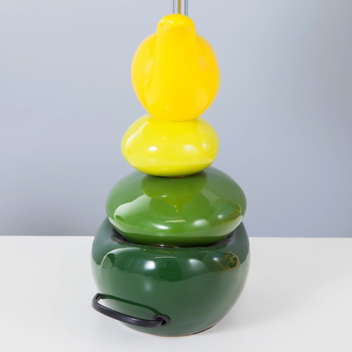Настольная лампа "Птичка" Е14 40Вт желто-зеленый 28х28х47 см RISALUX - фото 1909015393