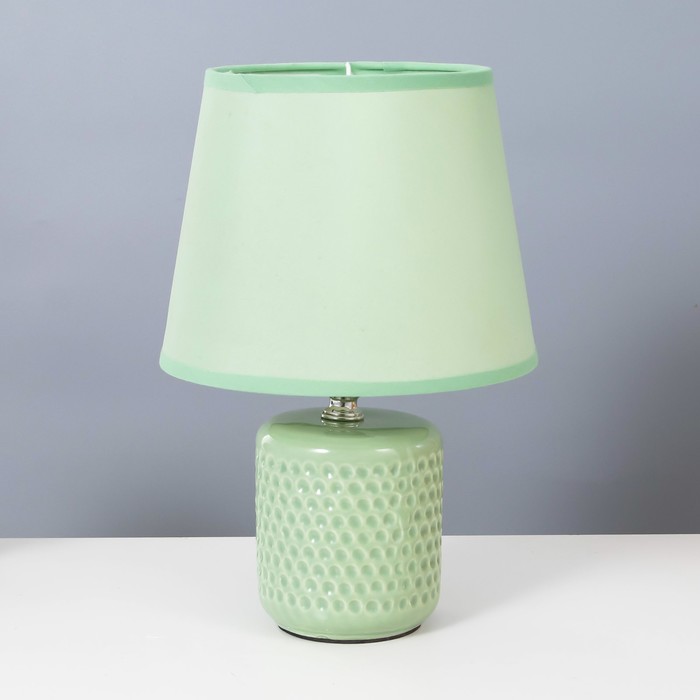 Настольная лампа "Манолия" Е14 40Вт зеленый 18х18х27 см - Фото 1