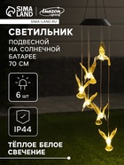 Садовый светильник «Колибри», уличный, на солнечной батарее, 6 LED, свечение мульти - Фото 1
