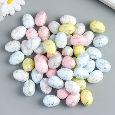 Декор пасхальный «Яйцо - золотые переливы», набор 50 шт., разноцветные, 2.5×1.8×1.8 см