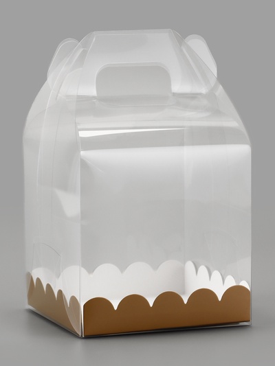 Коробка для бенто - торта, ПВХ, прозрачная, 11×11×11 см
