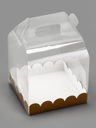 PVC Коробка для бенто - торта 14×14×12 см - Фото 2