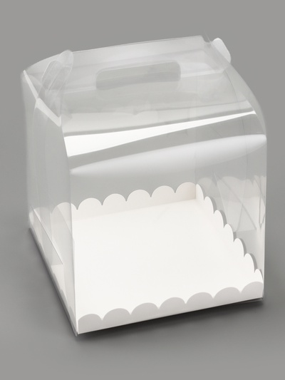 PVC Коробка для торта, прозрачная, 20×20×20 см