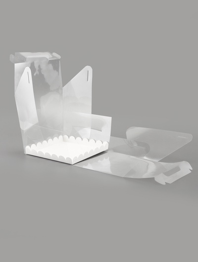 PVC Коробка для торта, прозрачная, 20×20×20 см