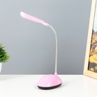 Настольная лампа "Световой луч" LED от батареек розовый 5х8,5х20 см - фото 3020031