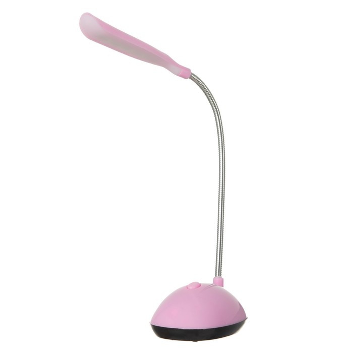 Настольная лампа "Световой луч" LED от батареек розовый 5х8,5х20 см RISALUX - фото 1907554027