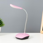 Настольная лампа "Рендо" LED 2Вт от батареек 3хААА розовый 11,5х11,5х38,5 см RISALUX - фото 11275093