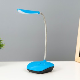 Настольная лампа "Рендо" LED 2Вт от батареек 3хААА голубой 11,5х11,5х38,5 см RISALUX
