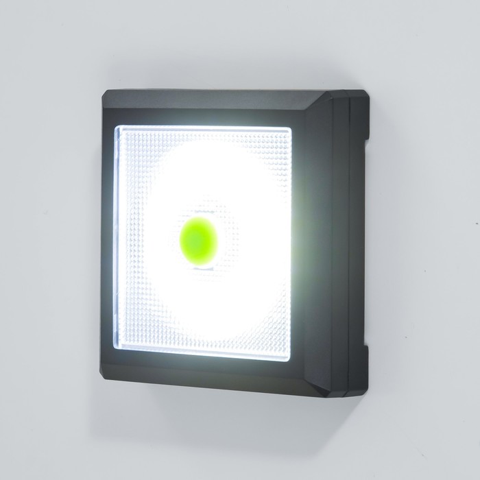 Ночник "Квадро 2" LED от батареек 4хААА черный 2х8,5х8,5 см RISALUX - фото 1907554055