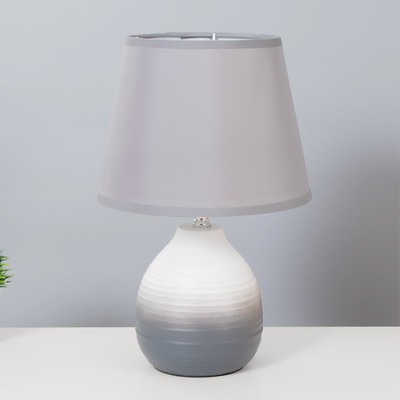 Настольная лампа "Мелли" E14 40Вт бело-серый 17х17х28 см