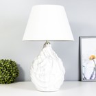 Настольная лампа "Скарла" E14 40Вт бело-серый 30х30х46 см - фото 3020146
