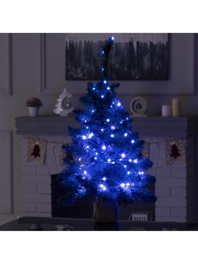 Гирлянда «Нить» 5 м, роса, IP20, серебристая нить, 50 LED, пульт ДУ, свечение RGB, USB