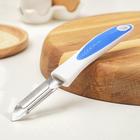 Овощечистка Доляна Style, 19,5 см, ручка sоft-tоuch, цвет МИКС - Фото 1