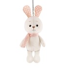 Мягкая игрушка «Кролик белый» с цветными ушками, 13 см - фото 10048849