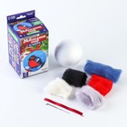 Ёлочный шар из шерсти на новый год «Снегирь на ветке», новогодний набор для творчества - Фото 2