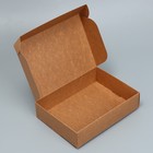 Коробка подарочная складная крафтовая, упаковка, «C заботой», 21 х 15 х 5 см - Фото 3
